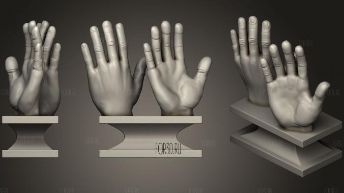 Hand 3d print stl model for CNC